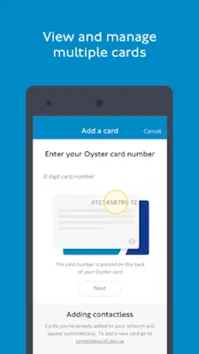 TfL Oyster and contactless android App screenshot 0